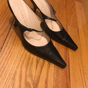Genuine leather designer pumps